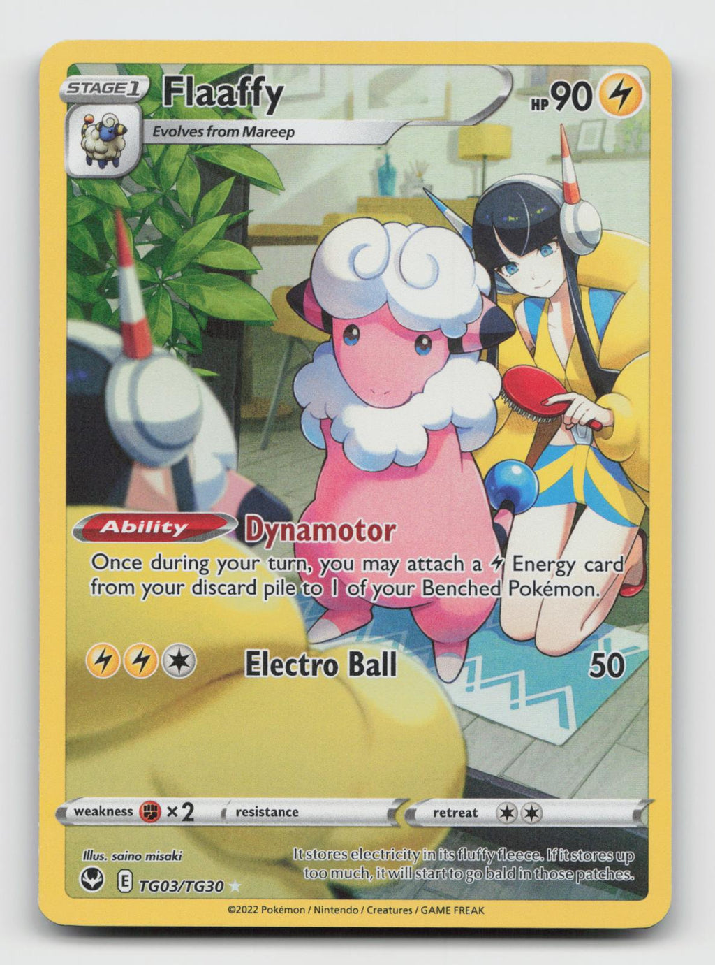 Flaaffy TG03/TG30 Holo Silver Tempest Trainer Gallery Pokemon NM