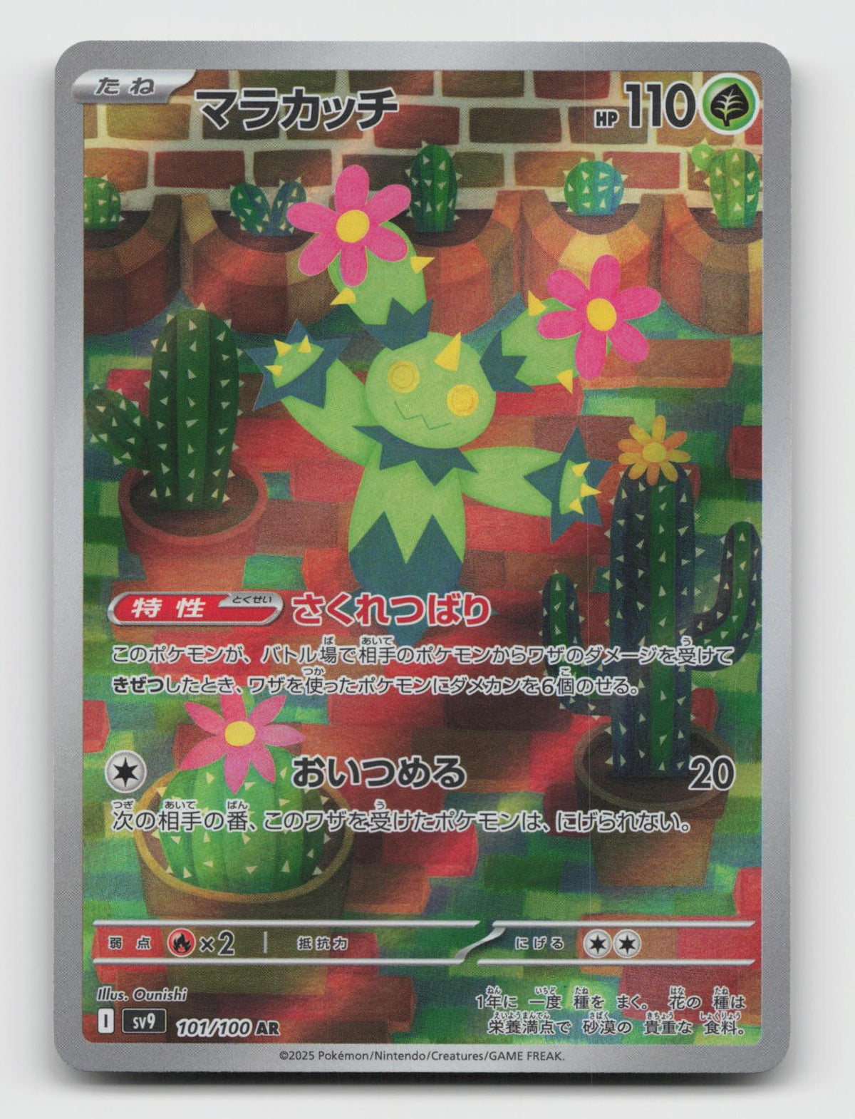 Maractus 101/100 Art Rare Battle Partners Pokemon Japanese Holo Near Mint