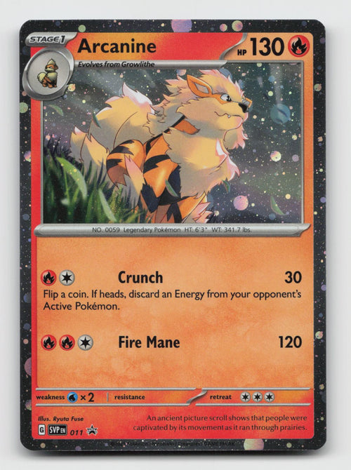 Arcanine 011 Holo Promo Scarlet & Violet Promo Pokemon Near Mint