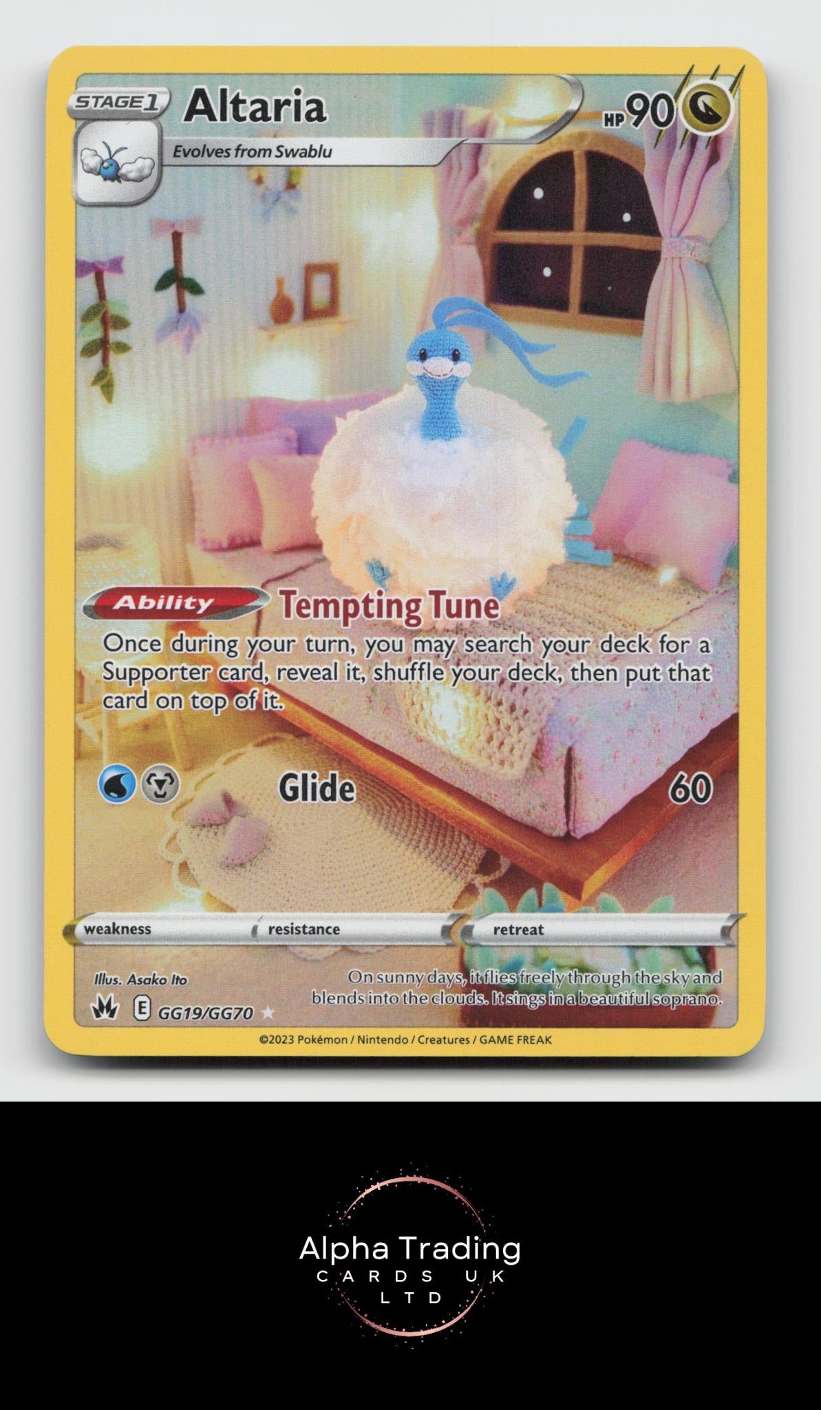 Altaria GG19/GG70 Holo Crown Zenith Galarian Gallery Pokemon NM
