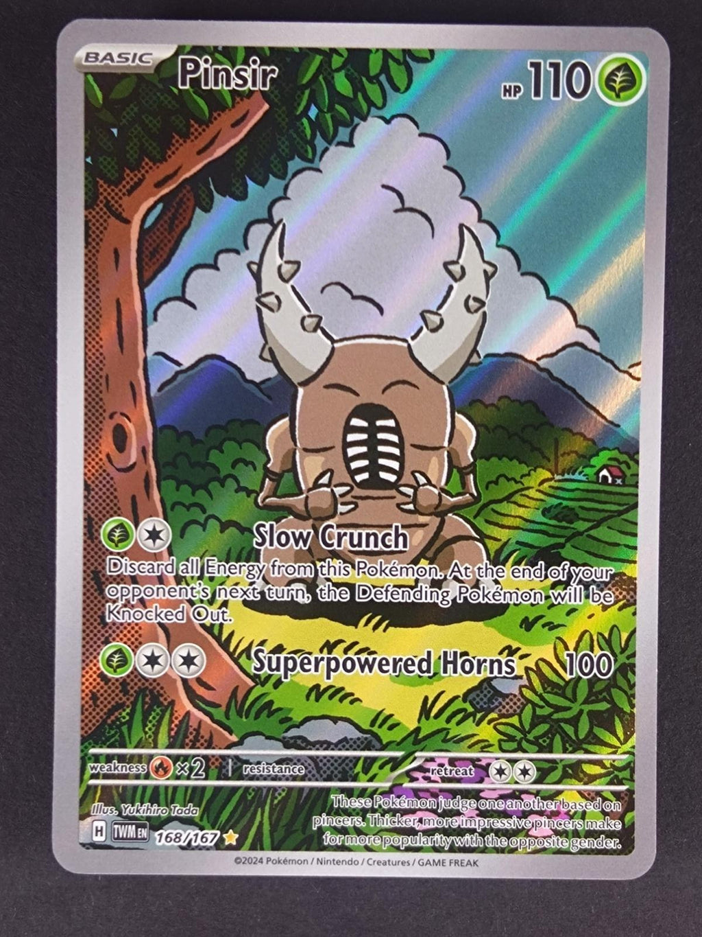 Pinsir 168/167 Illustration Rare Twilight Masquerade Pokemon Holo Near Mint