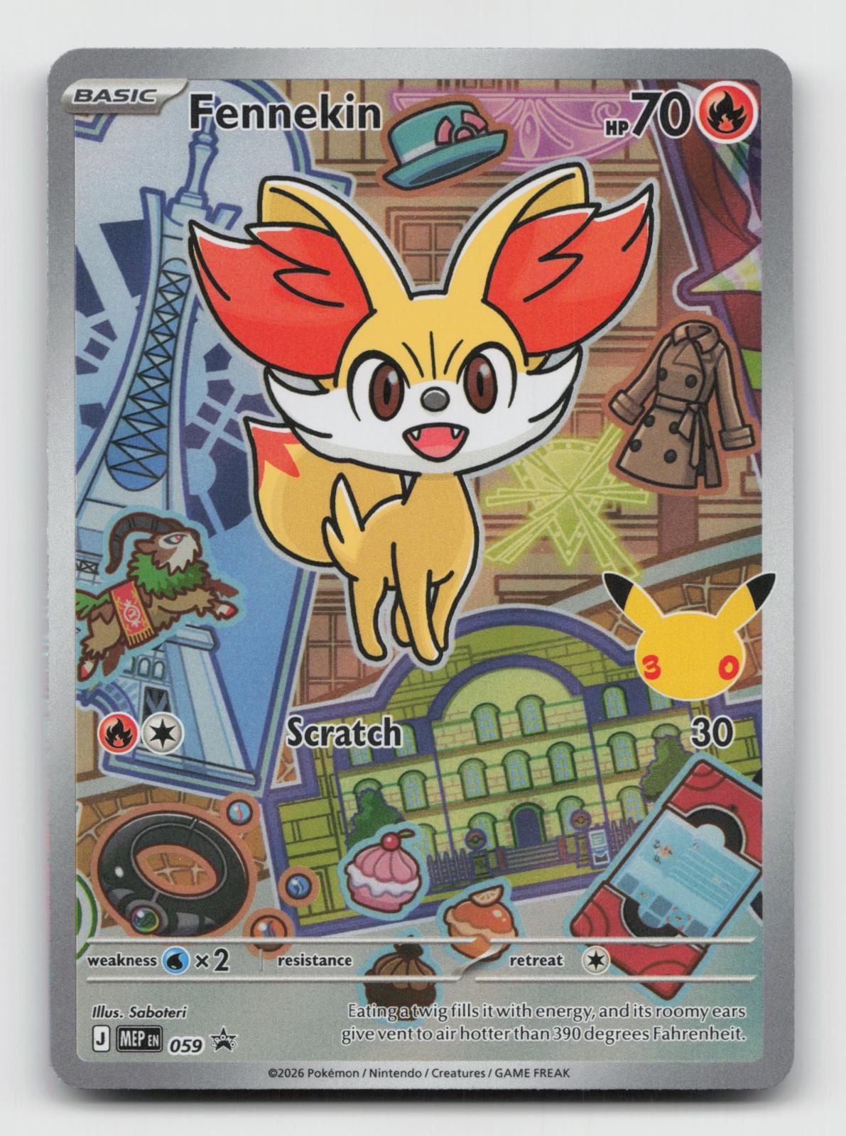 Fennekin 059 Promo First Partner Collection 2026 Pokemon Holo Near Mint