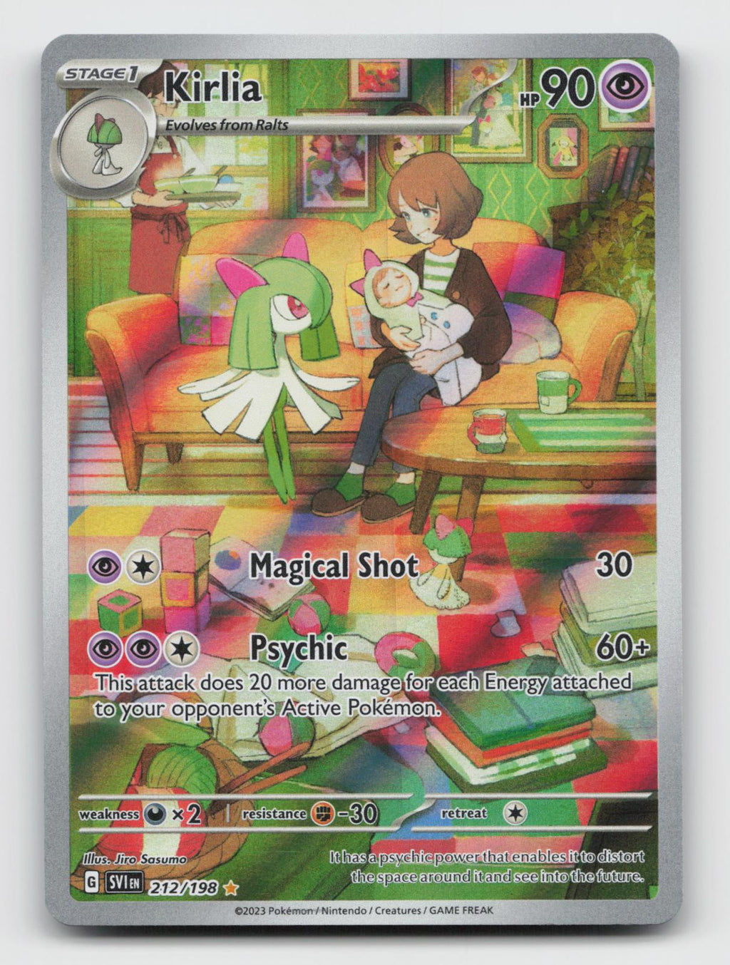 Kirlia 212/198 Illustration Rare Scarlet & Violet Pokemon Holo Near Mint