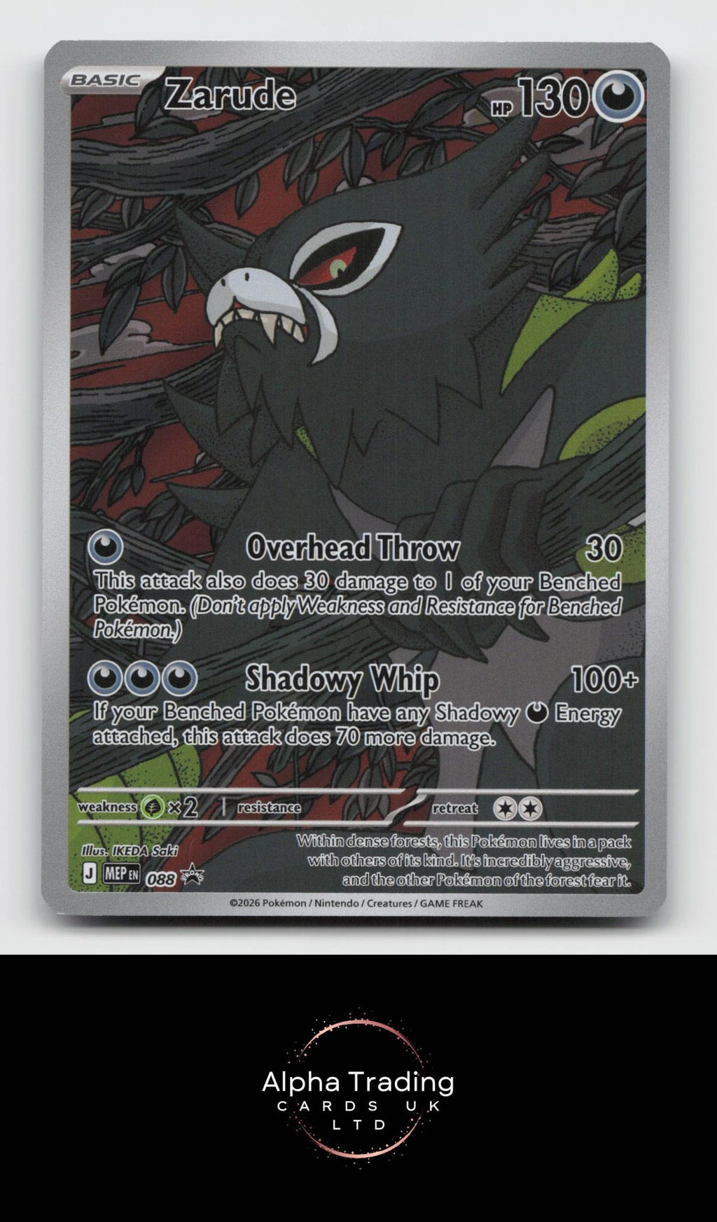 Zarude 088 Holo Promo ME: Mega Evolution Promo Pokemon Near Mint
