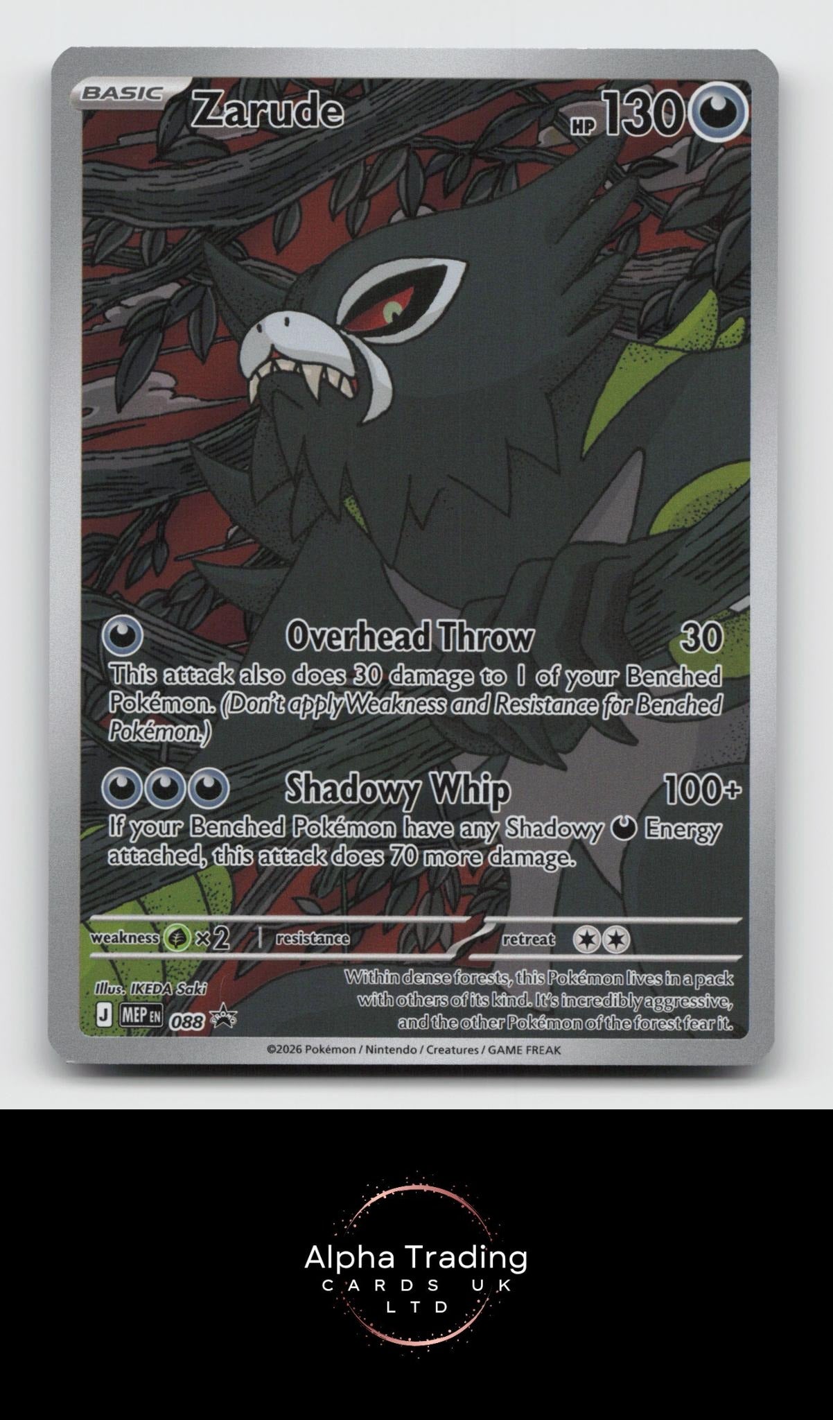 Zarude 088 Holo Promo ME: Mega Evolution Promo Pokemon Near Mint