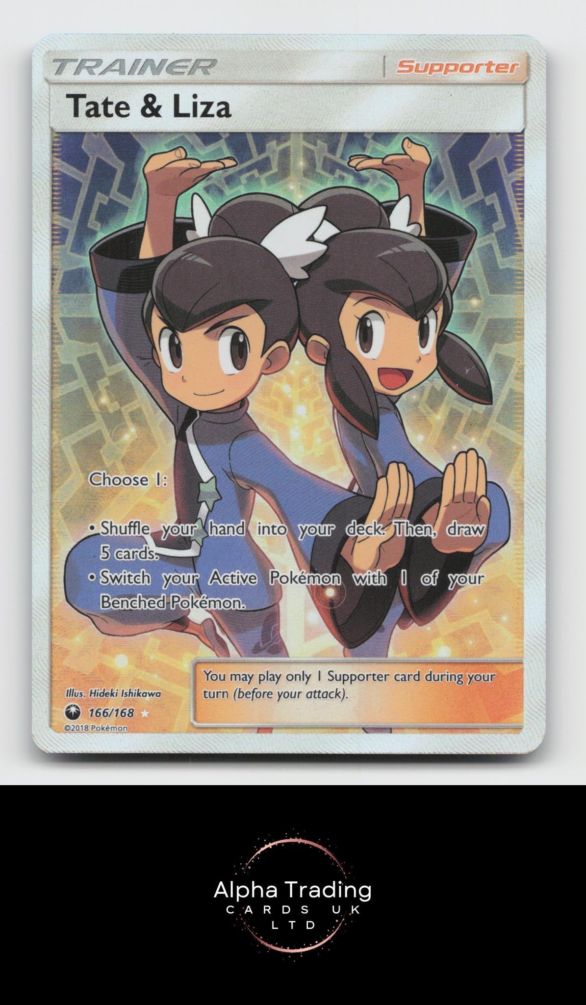 Tate & Liza 166/168 Ultra Rare Celestial Storm Pokemon Holo Near Mint