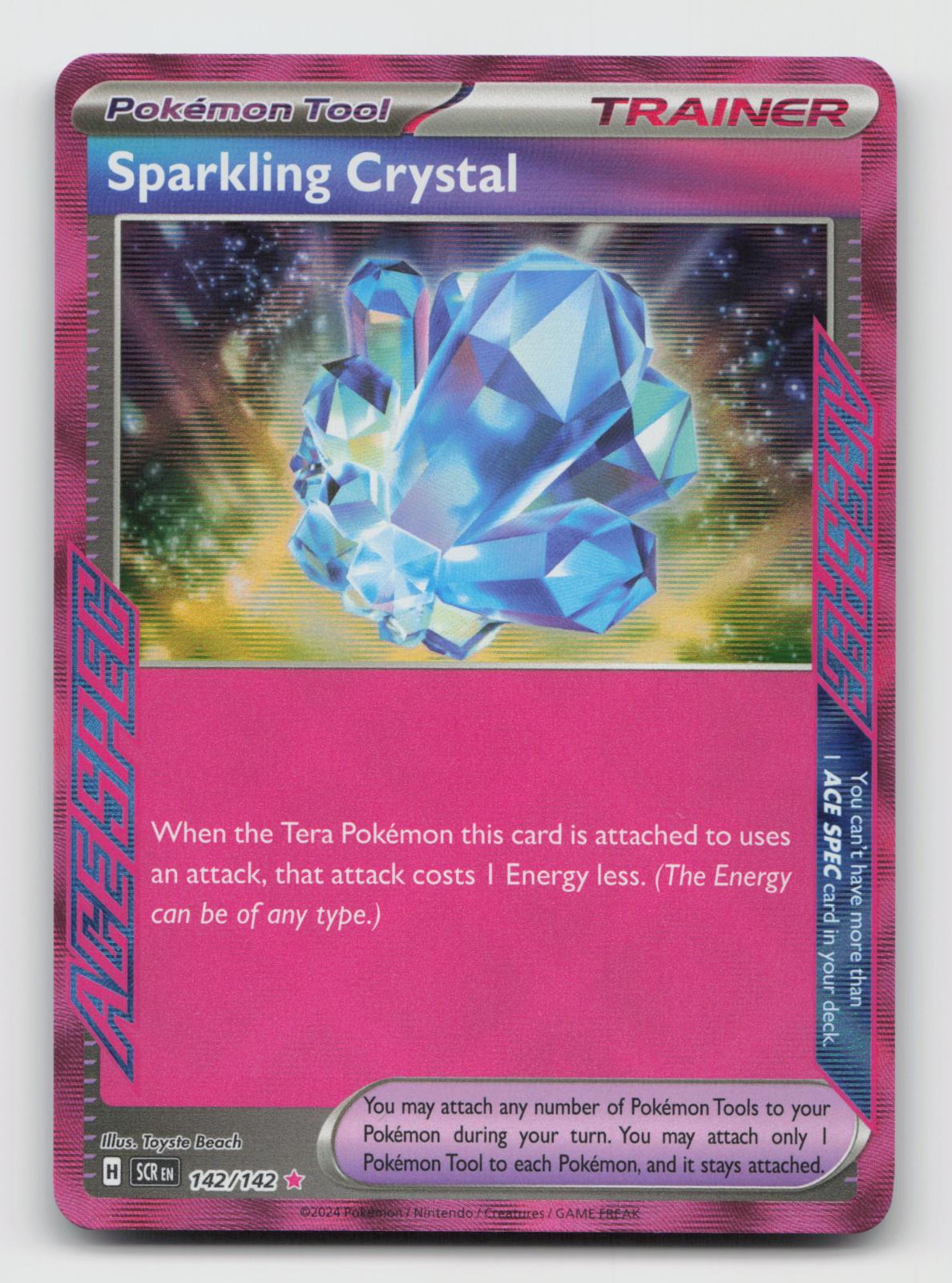 Sparkling Crystal 142/142 ACE SPEC Stellar Crown Pokemon Holo Near Mint