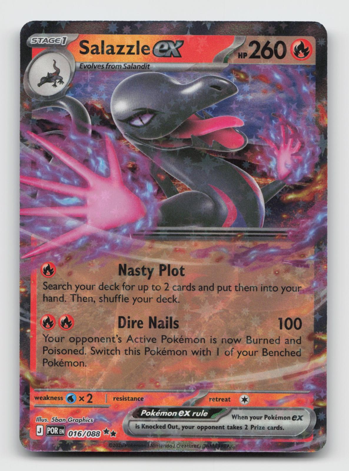 Salazzle ex 016/088 Ultra Rare Perfect Order Pokemon Holo Near Mint