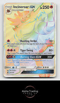 Incineroar GX (Secret) 147/145 Holo Secret Rare Guardians Rising Pokemon NM