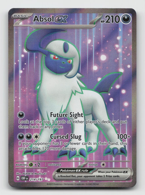 Absol ex 214/197 Ultra Rare Obsidian Flames Pokemon Holo Near Mint