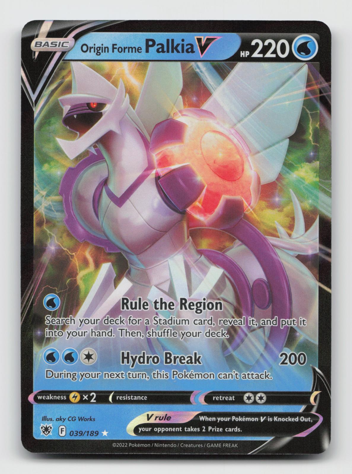Origin Forme Palkia V 039/189 Holo Ultra Rare Astral Radiance Pokemon Near Mint