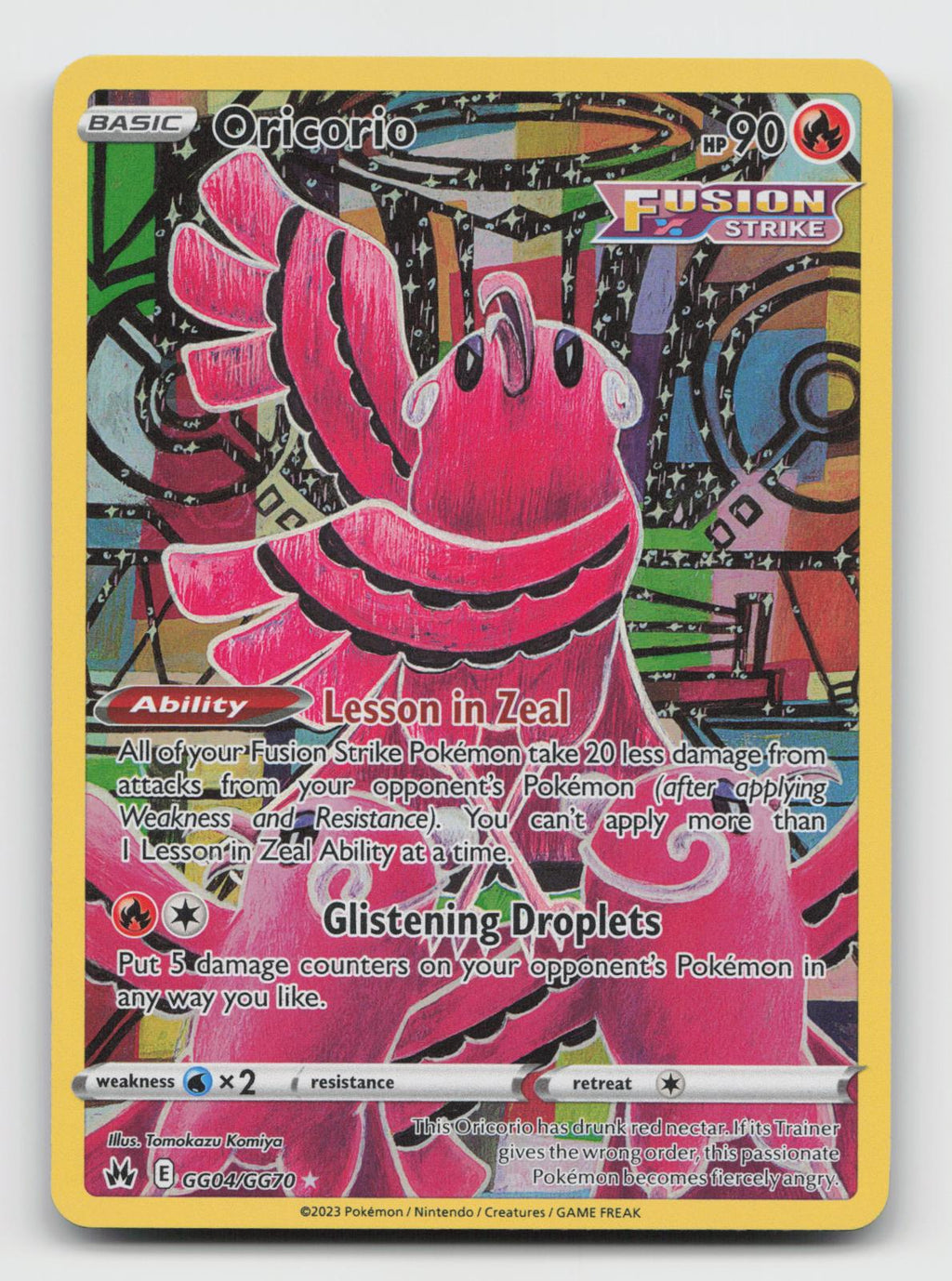 Oricorio GG04/GG70 Holo Crown Zenith Galarian Gallery Pokemon NM