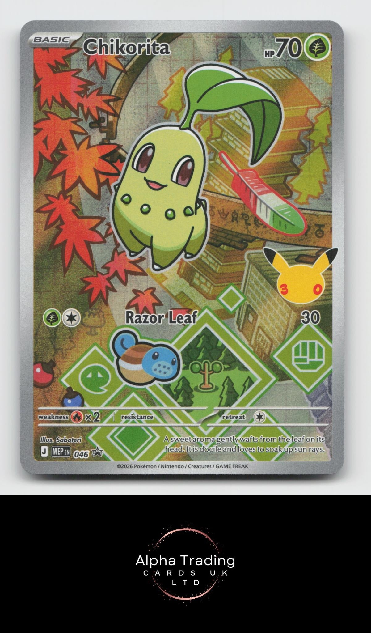 Chikorita 046 Promo ME: Mega Evolution Promo Pokemon Holo Near Mint
