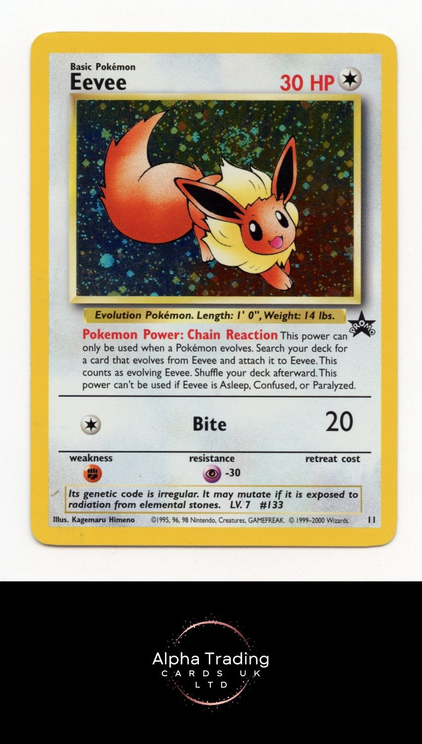 Eevee 11 Promo Wizards Black Star Promos Pokemon Holo Lightly Played