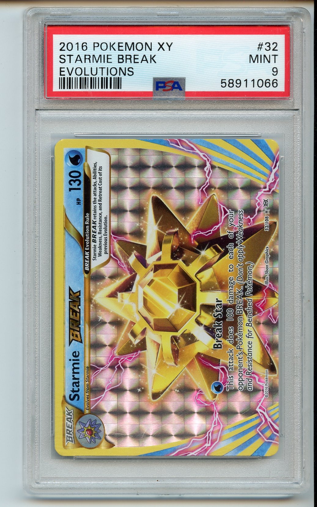 Starmie Break XY Evolutions 32/108 PSA 9