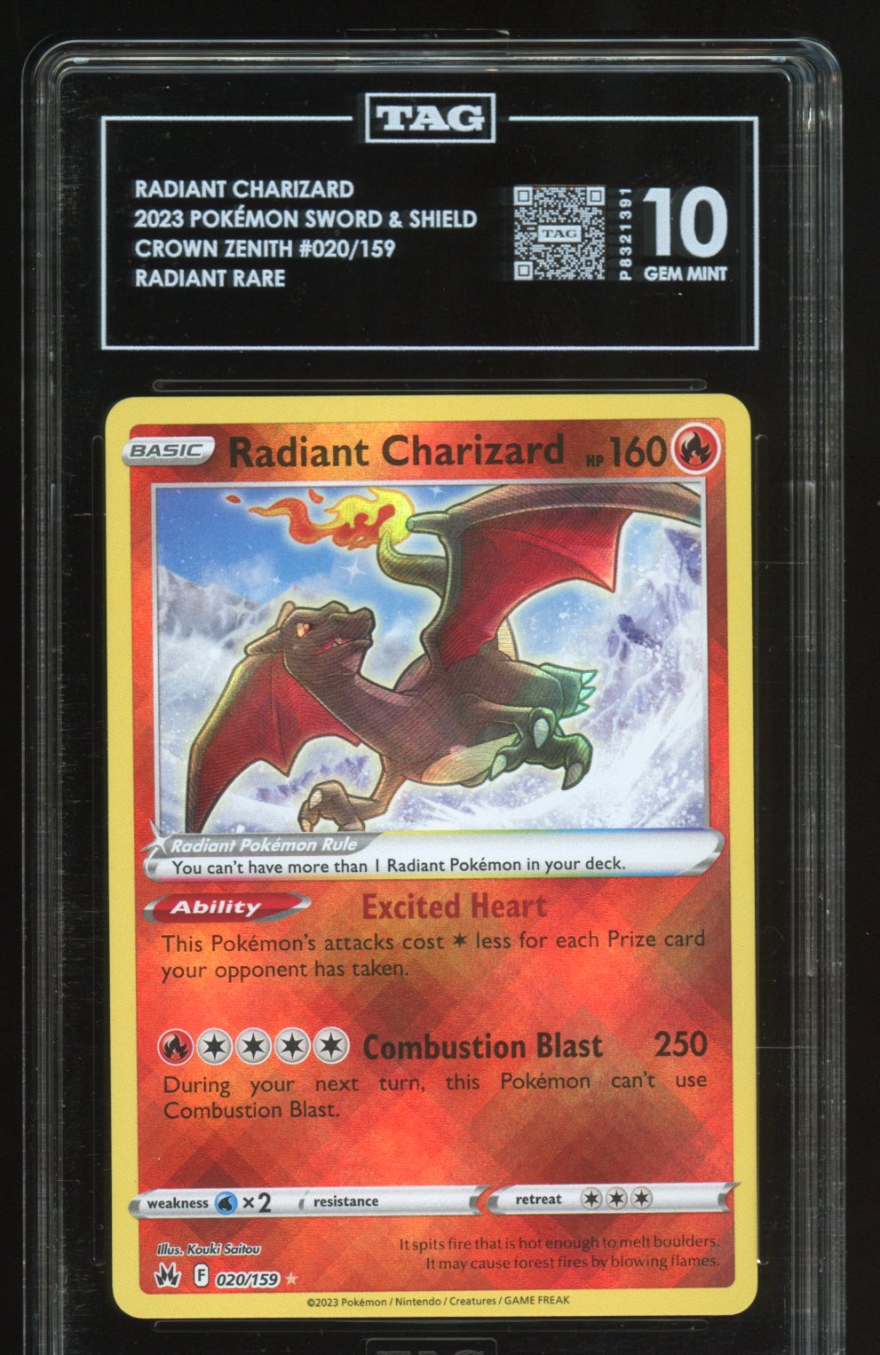 Radiant Charizard 020/159 TAG 10