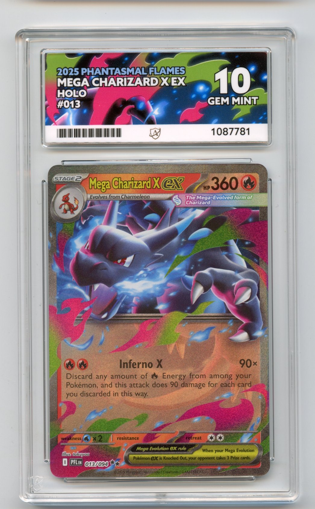 Mega Charizard X EX 013 Ace Graded 10