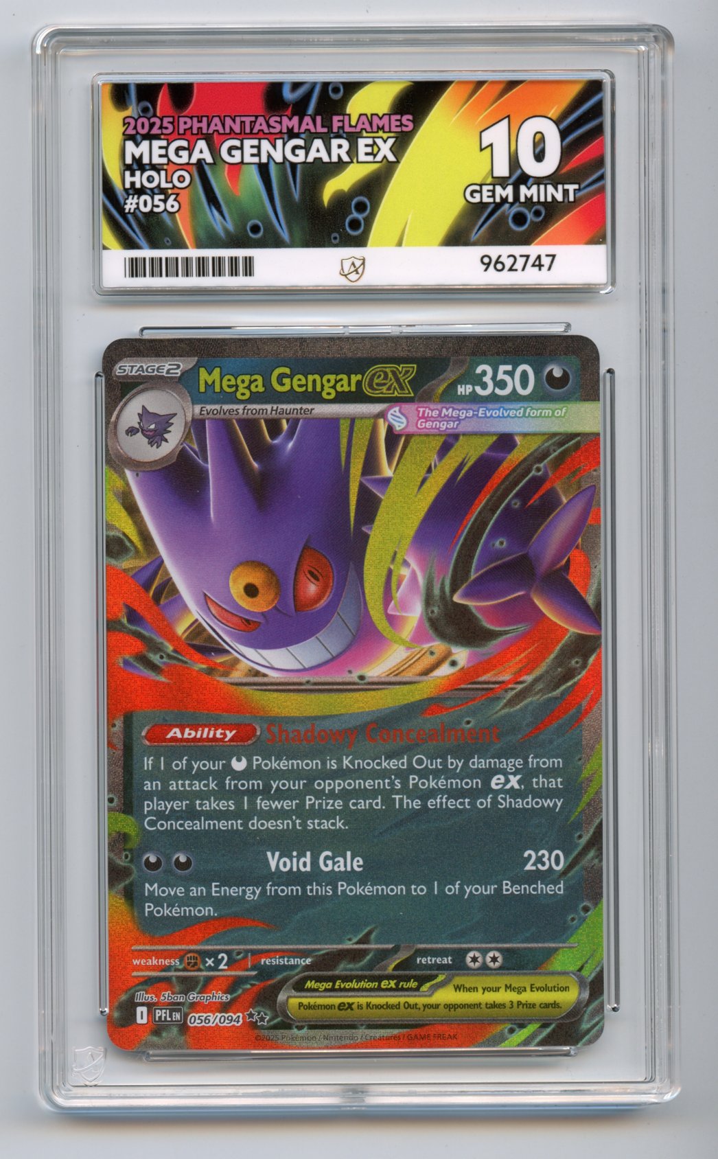 Mega Gengar EX 056 Ace Graded 10