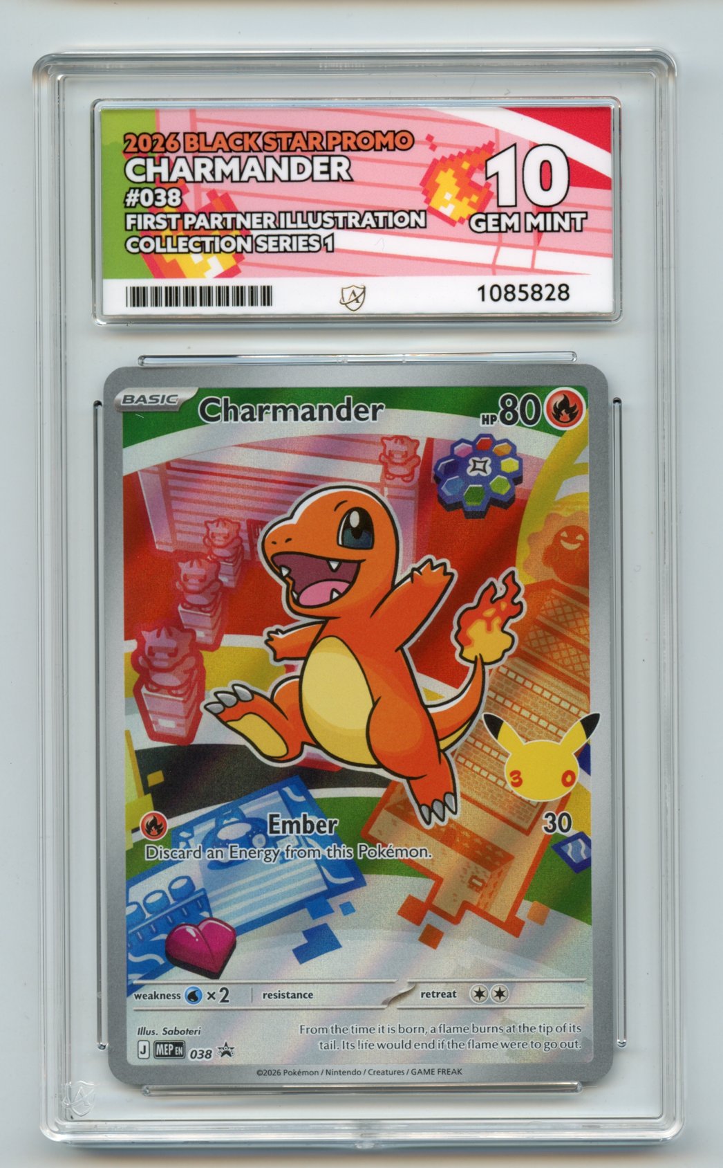Charmander 038 First Partner Ace Graded 10