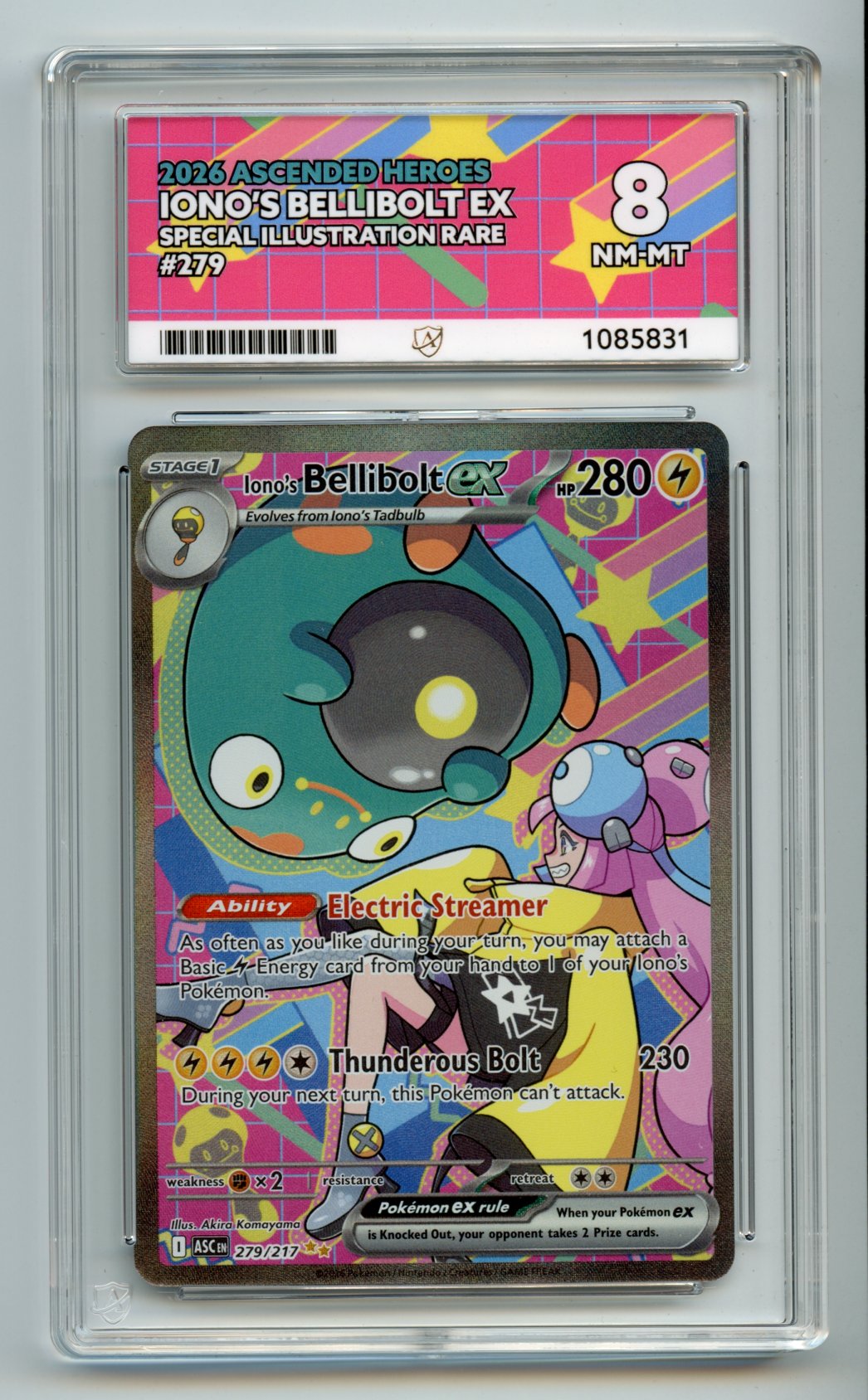 Iono's Bellibolt EX 279/217 Ace Grade 8