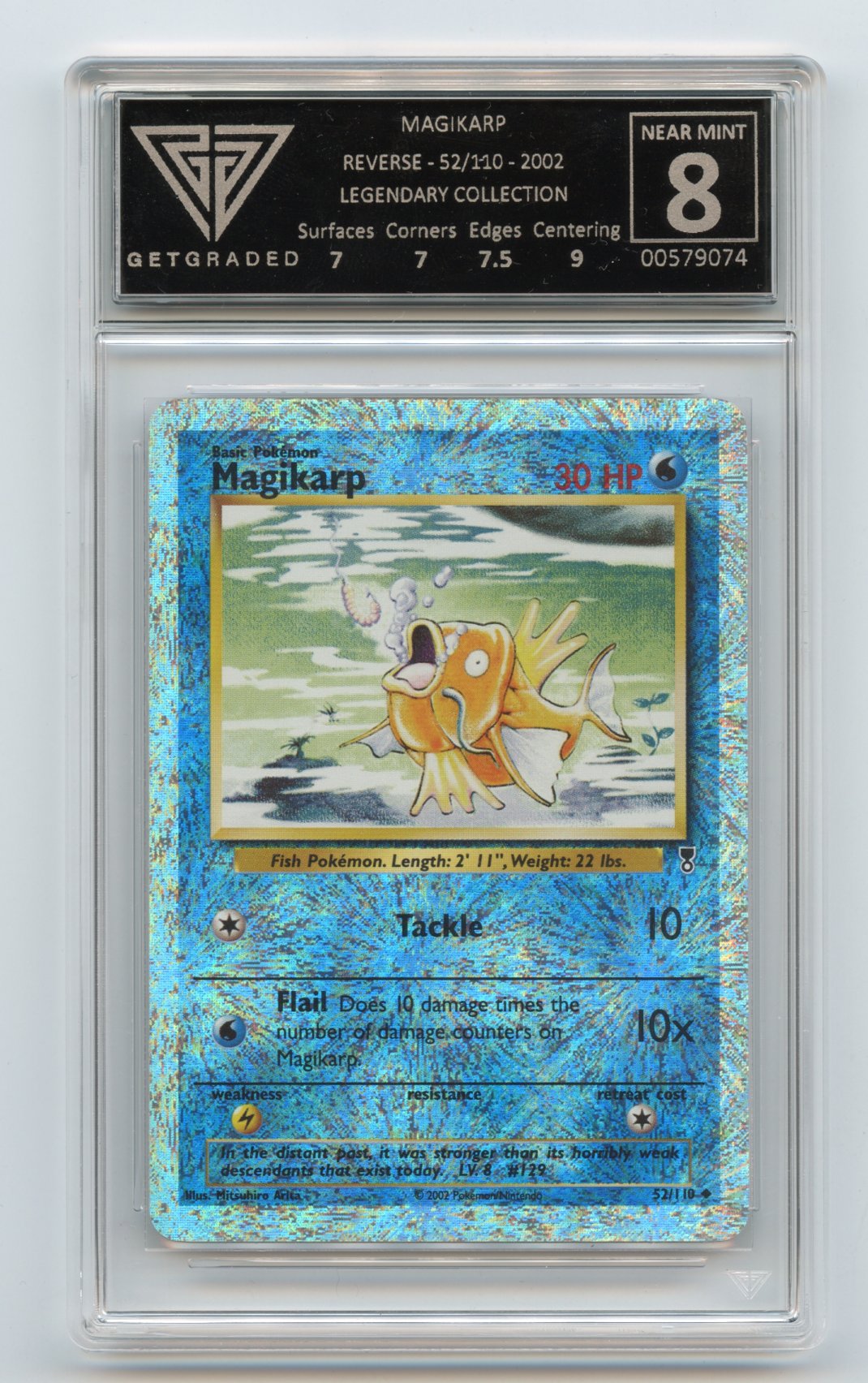Magikarp Reverse Holo 52/110 Legendary Collection 2002 Get Graded 8