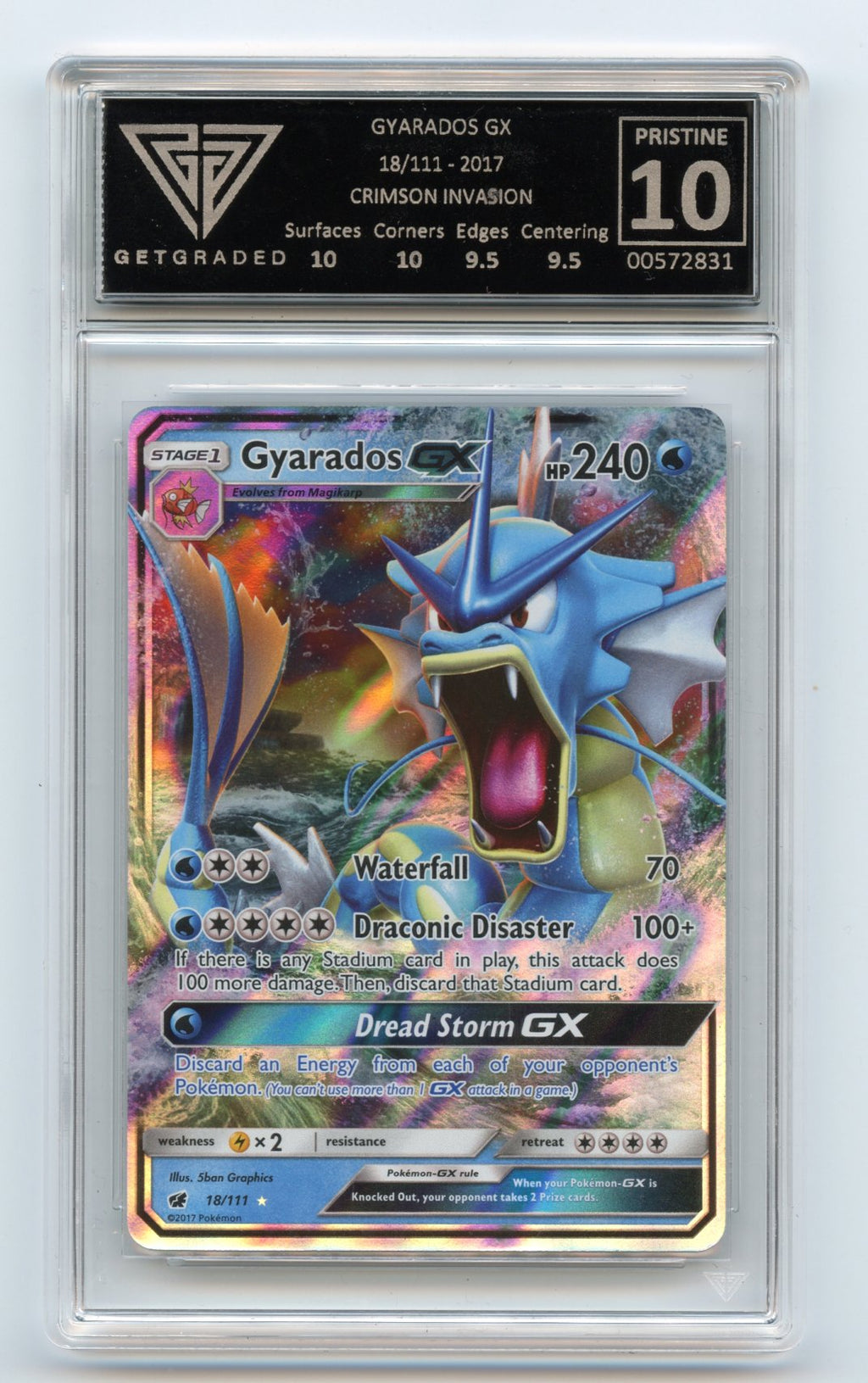Gyarados 18/111 Crimson Invasion Get Graded Pristine 10