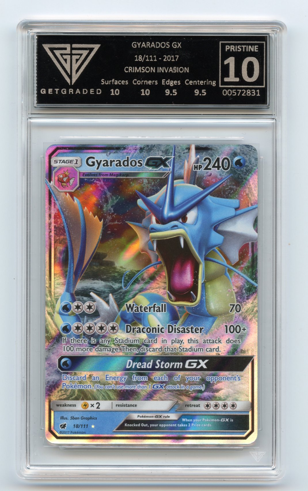 Gyarados 18/111 Crimson Invasion Get Graded Pristine 10