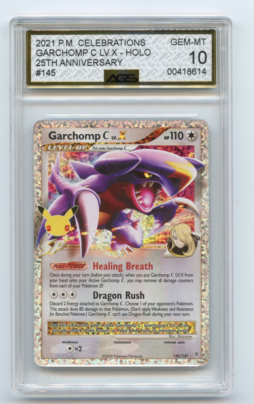 Garchomp C LV.X 145/147 25TH Anniversary AGS Graded 10